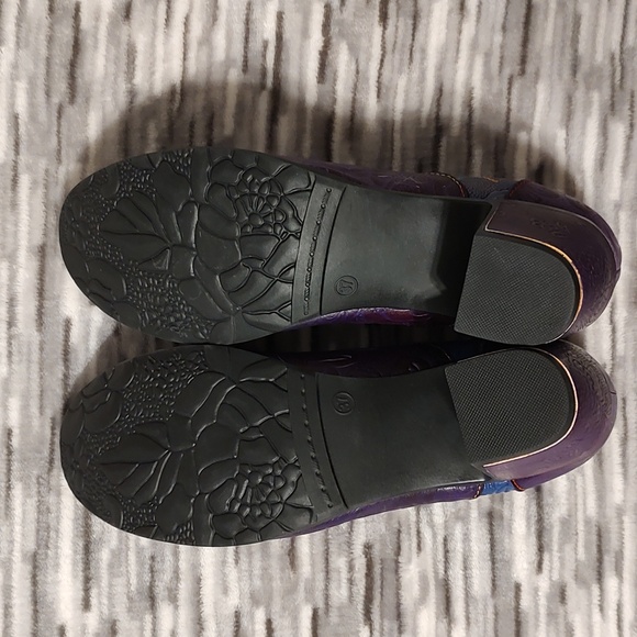 Gracosy Purple/Blue Leather Oxfords with heel Sz 37 - Picture 11 of 16